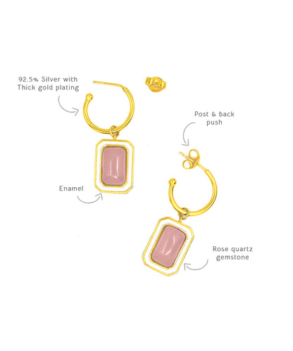 Tranquil Clody Pink Vitamin Sea C Hoop Earrings