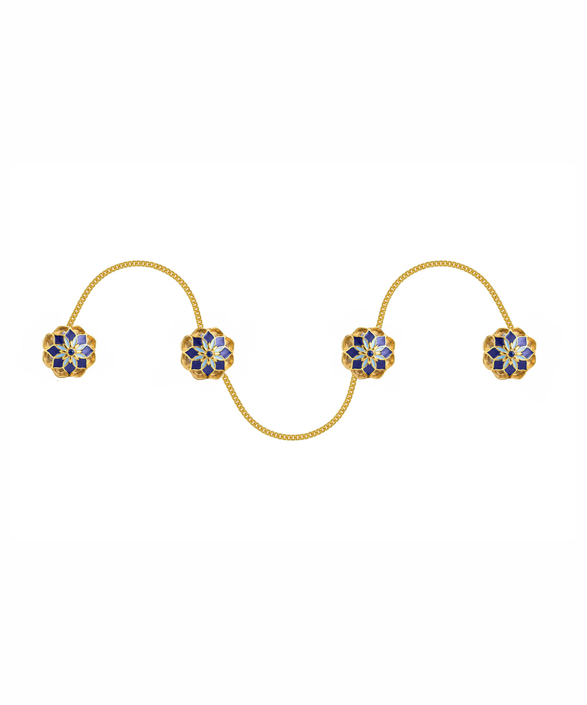 Blue Gul Chain Kurta Buttons