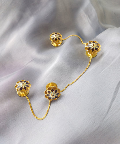 Handcrafted kurta buttons. Gul collection by Manner India.