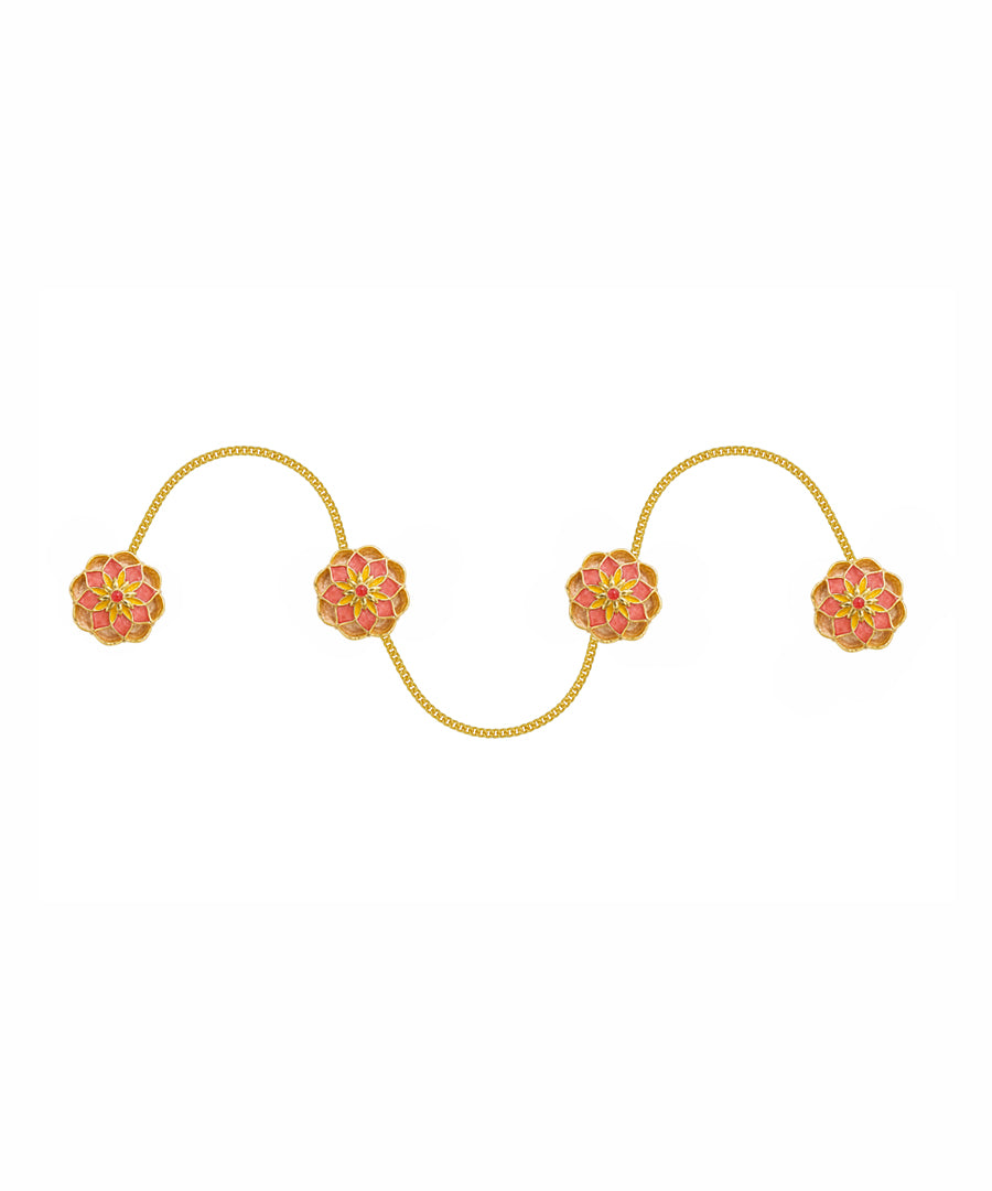 Pink Gul Chain Kurta Buttons