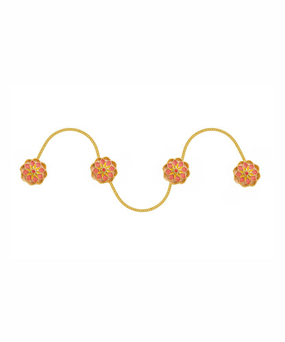 Pink Gul Chain Kurta Buttons