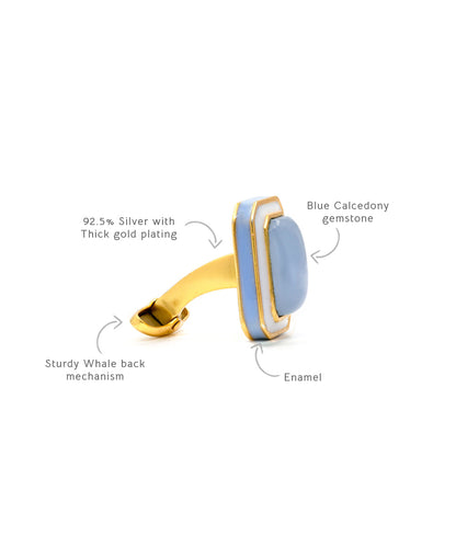 Ripple Blue Tranquil Vitamin Sea Cufflinks