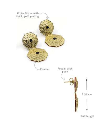 Goonj Surlio Earrings - Gold Plated