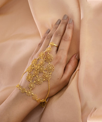 Gul Citrus Crush Haathphool - 925 Silver-Gold Plated