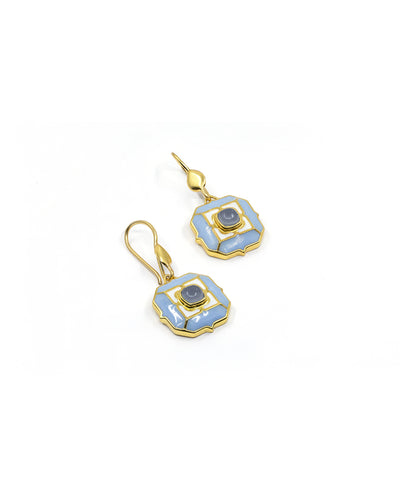 Tranquil Ripple Blue Sea Breeze Hook Earrings