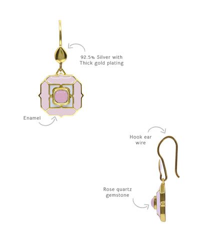 Tranquil Clody Pink Sea Breeze Hook Earrings