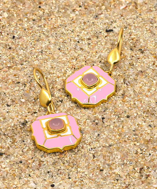 Tranquil Clody Pink Sea Breeze Hook Earrings