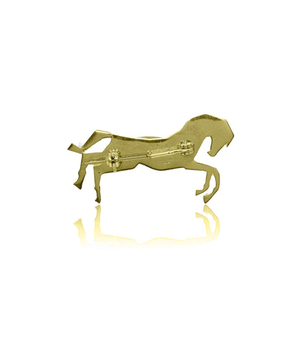 Golden Untamed Horse Lapel Pin