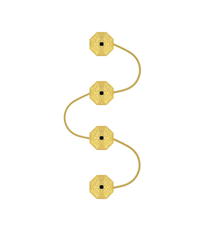 Set of 4 kurta buttons with chain.