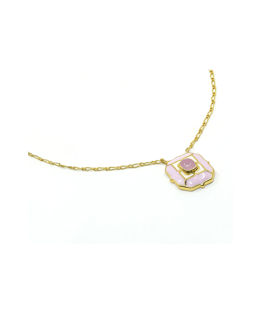 Gold plated handmade chain necklace by manner india.