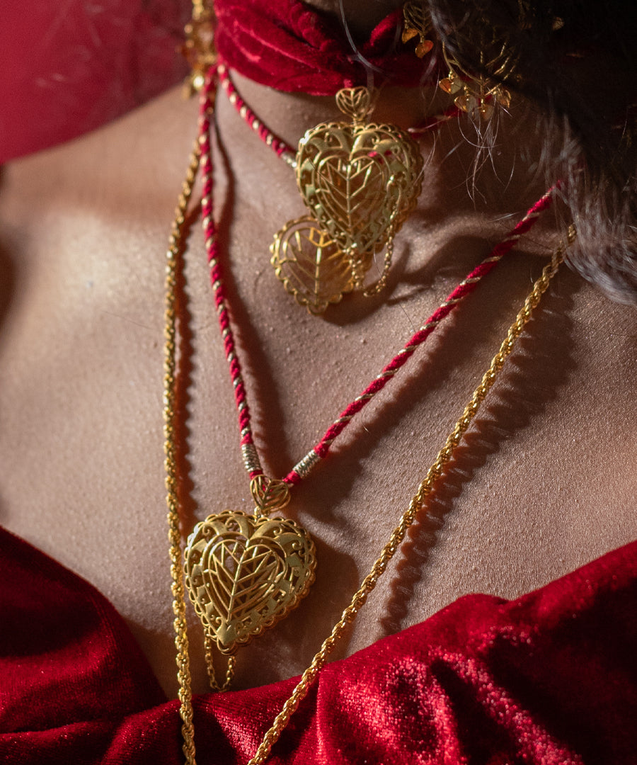Rakaan Statement Pendant Necklace — Bold Ethnic Adjustable String