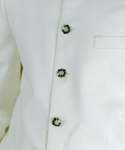 Green Rajwada Sherwani Buttons