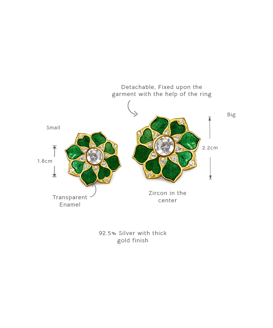 Green Rajwada Sherwani Buttons