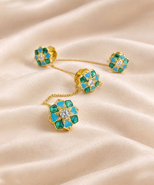 Rajwada Kurta Buttons Feroza Blue
