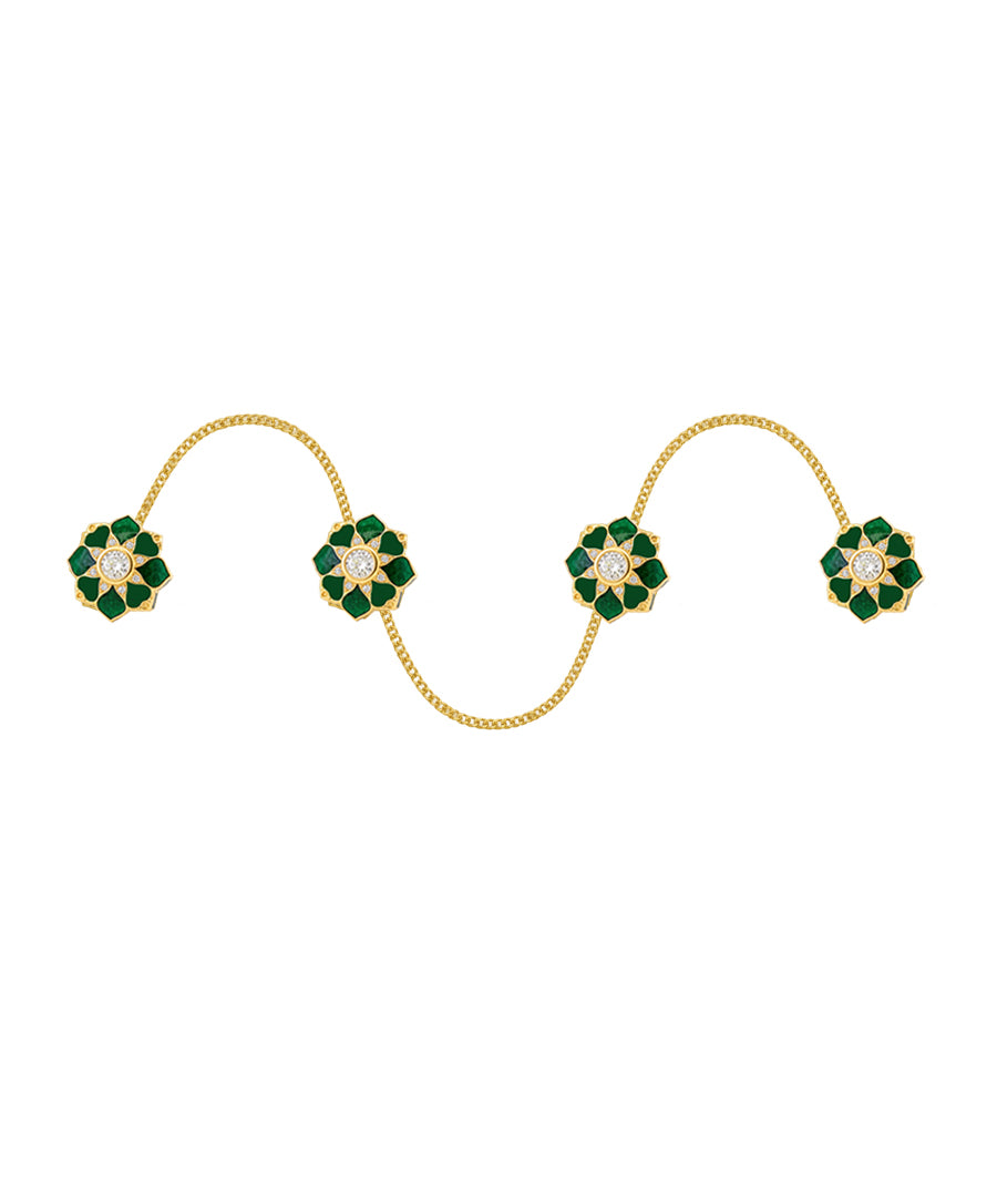 Rajwada Kurta Buttons Green