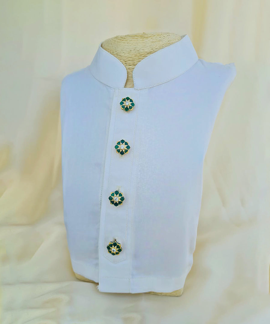 Rajwada Kurta Buttons Green