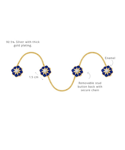 Rajwada Kurta Buttons Deep Blue