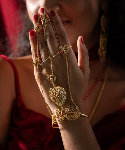 Rakaan Haathphool Bracelet — Gold Plated
