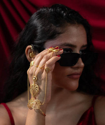 Rakaan Haathphool Bracelet — Gold Plated