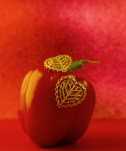 Rakaan Heart-Shaped Minimal Studs — Gold Finish
