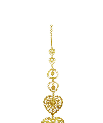 Rakaan Oversized Heart Earrings — Gold Finish