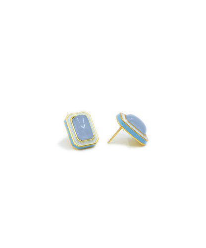 Tranquil Ripple Blue Vitamin Sea Stud Earrings