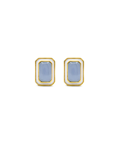 Tranquil Ripple Blue Vitamin Sea Stud Earrings