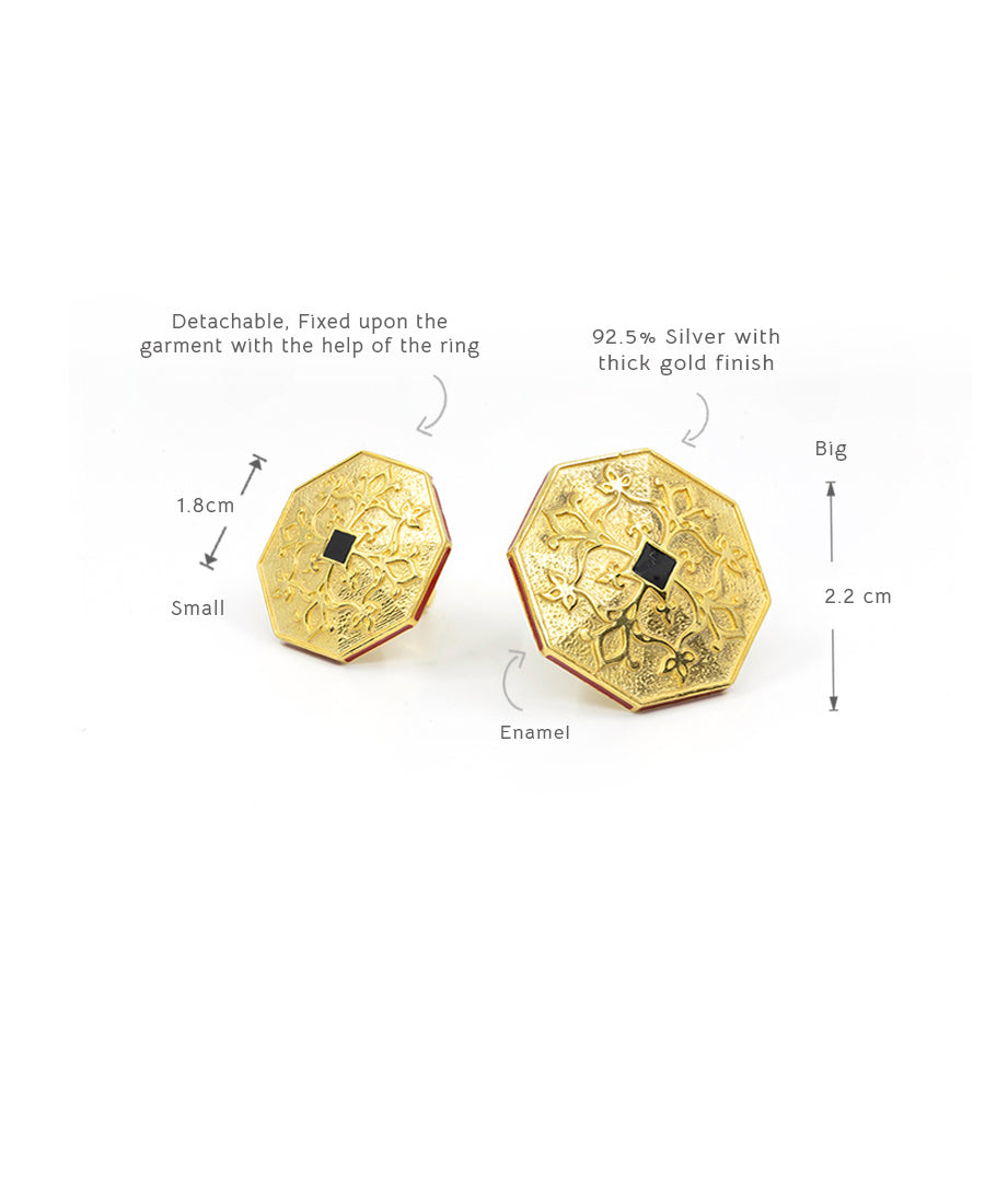 Goonj Sherwani Buttons - Gold Plated