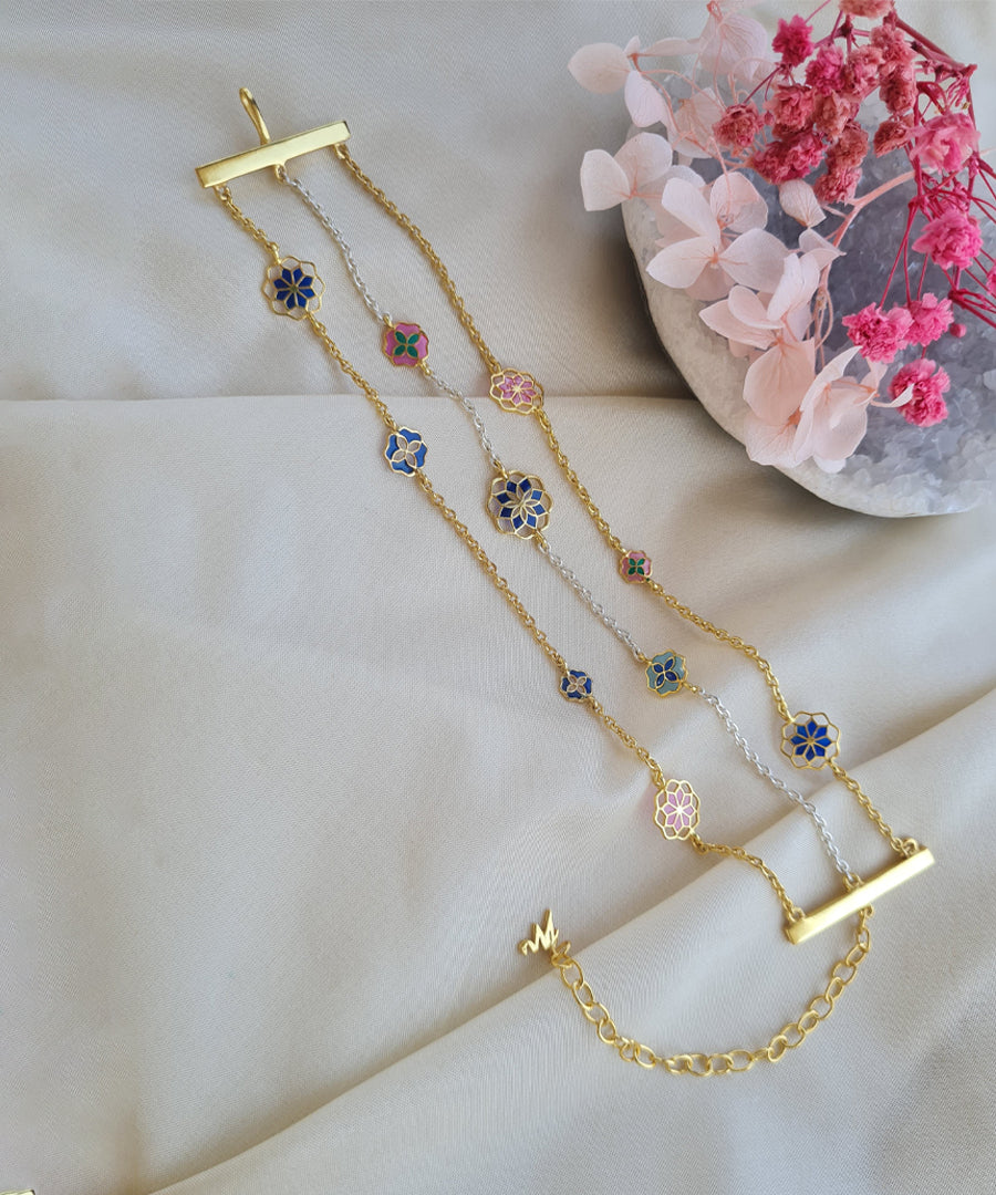 Gul Stud Earrings & Gul Chain Bracelet - Gift Box For Women - Sterling Silver