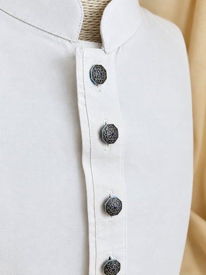 Goonj Kurta Buttons - Silver Oxide Finish