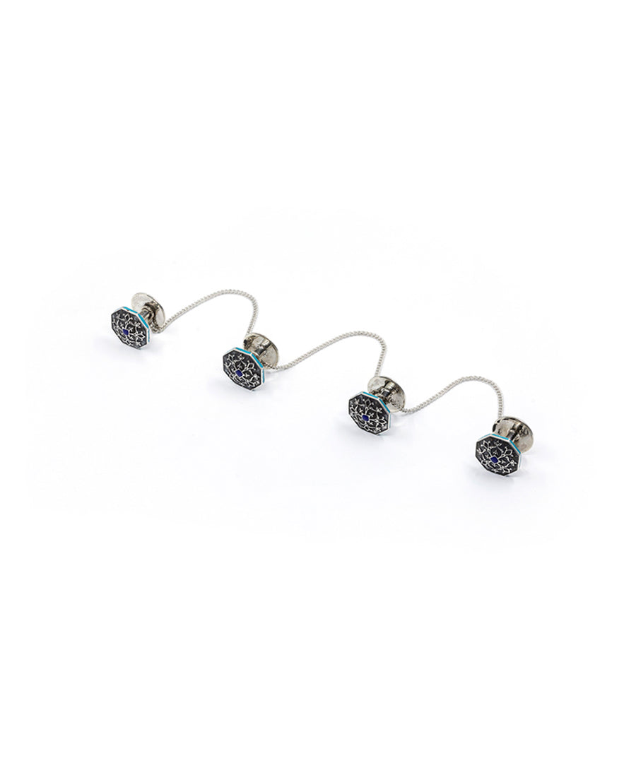 Goonj Kurta Buttons - Silver Oxide Finish