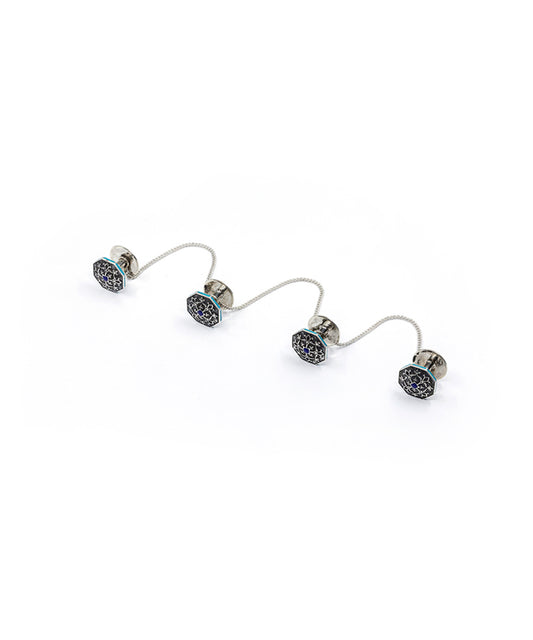 Goonj Kurta Buttons - Silver Oxide Finish