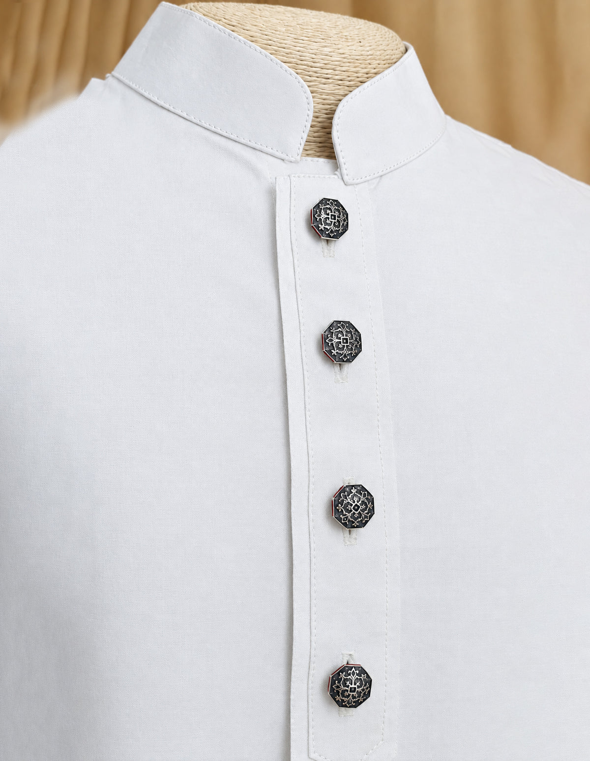Goonj Kurta Buttons - Silver Oxide Finish