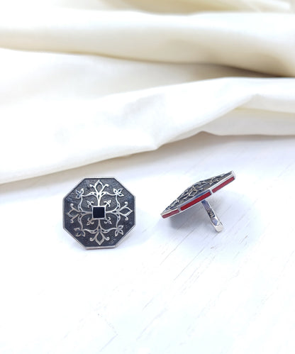 Goonj Sherwani Buttons - Silver Oxide Finish
