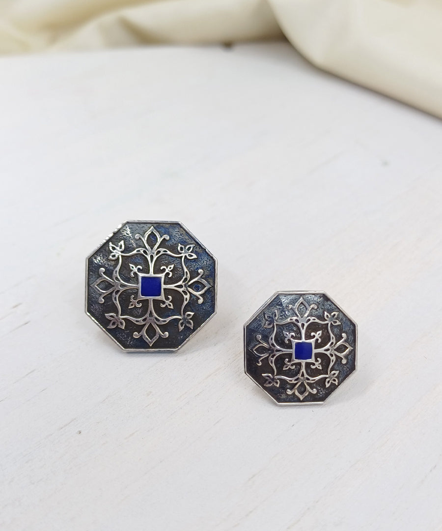 Goonj Sherwani Buttons - Silver Oxide Finish