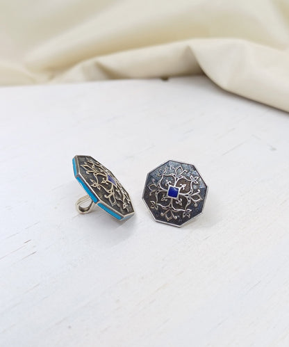 Goonj Sherwani Buttons - Silver Oxide Finish