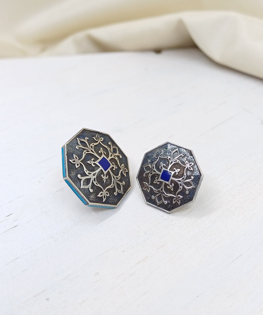 Goonj Sherwani Buttons - Silver Oxide Finish