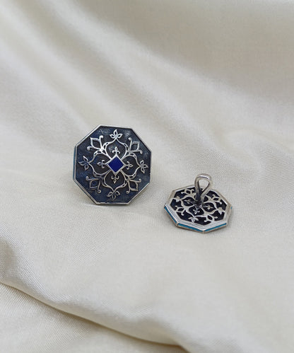 Goonj Sherwani Buttons - Silver Oxide Finish