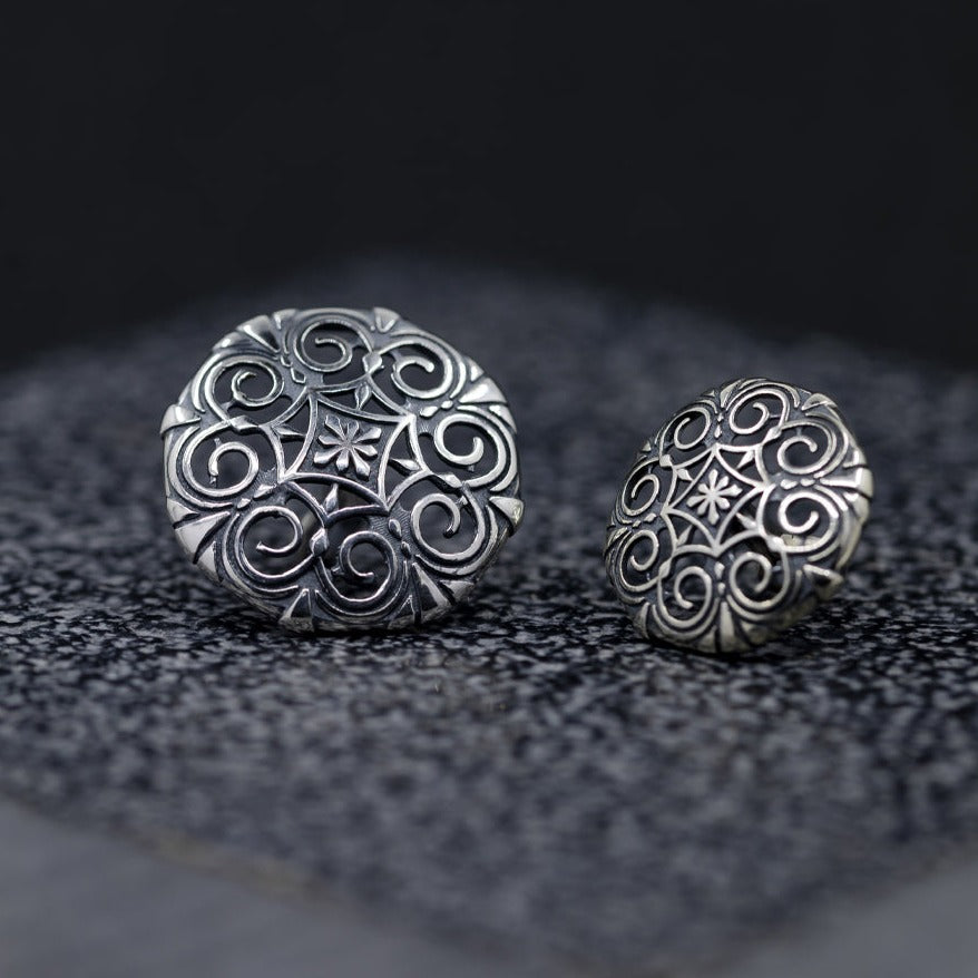 Thar Sherwani Buttons - Silver Oxide Finish