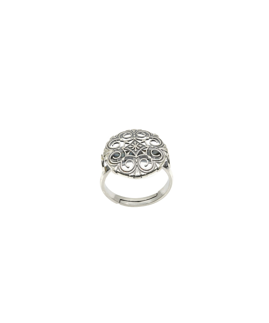 Thar Binti Ring - Silver Oxide Finish