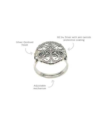 Thar Binti Ring - Silver Oxide Finish