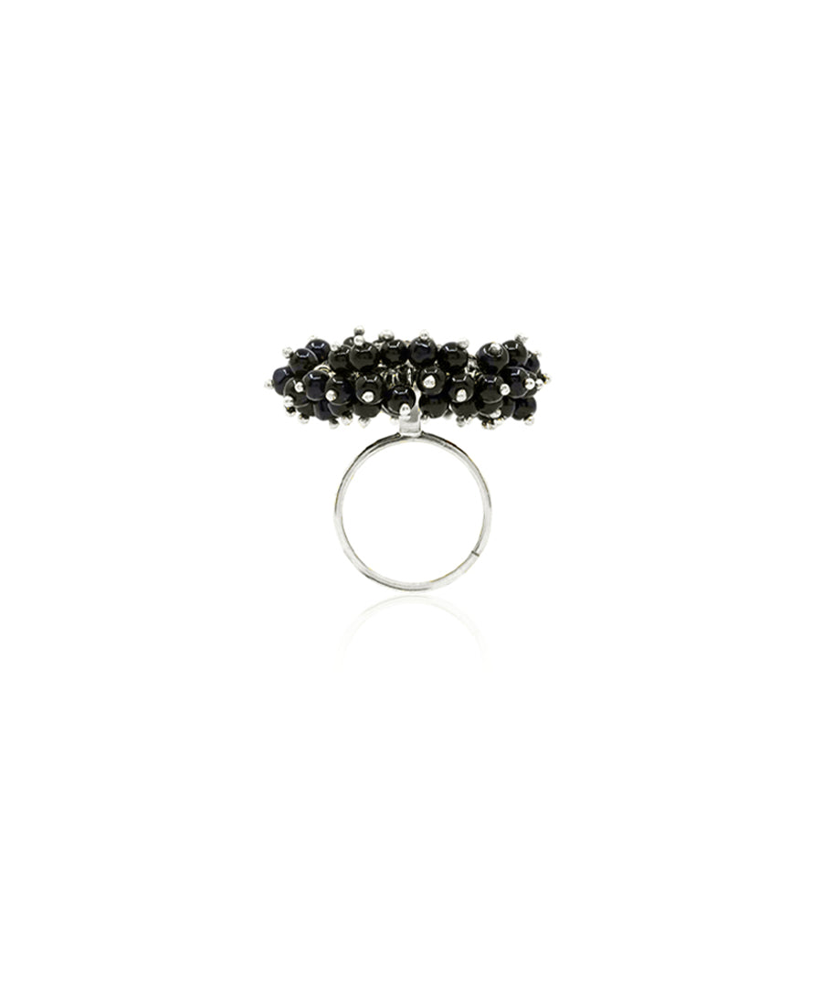 Thar Manjari Ring - Silver Oxide Finish
