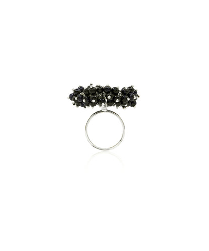 Thar Manjari Ring - Silver Oxide Finish