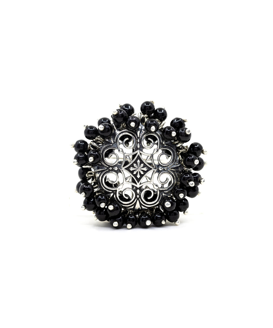 Thar Manjari Ring - Silver Oxide Finish