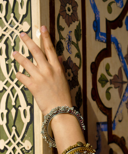Thar Ghungroo Bangle - Silver Oxide Finish