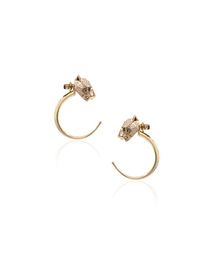Rose gold Untamed Panther Detachable Hoop Earrings