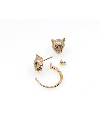 Rose gold Untamed Panther Detachable Hoop Earrings