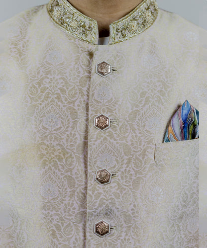 Rosegold Brown Zircon Magnolia Sherwani Buttons
