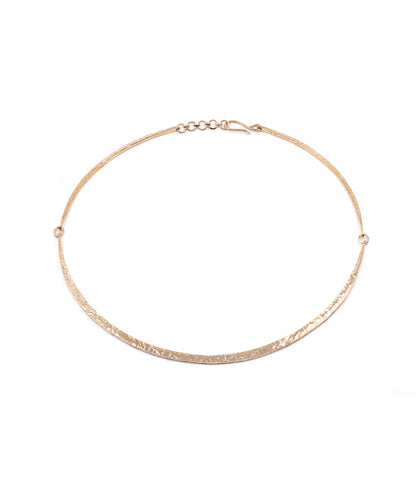 925 silver with rose gold plating, handmade choker necklace.
