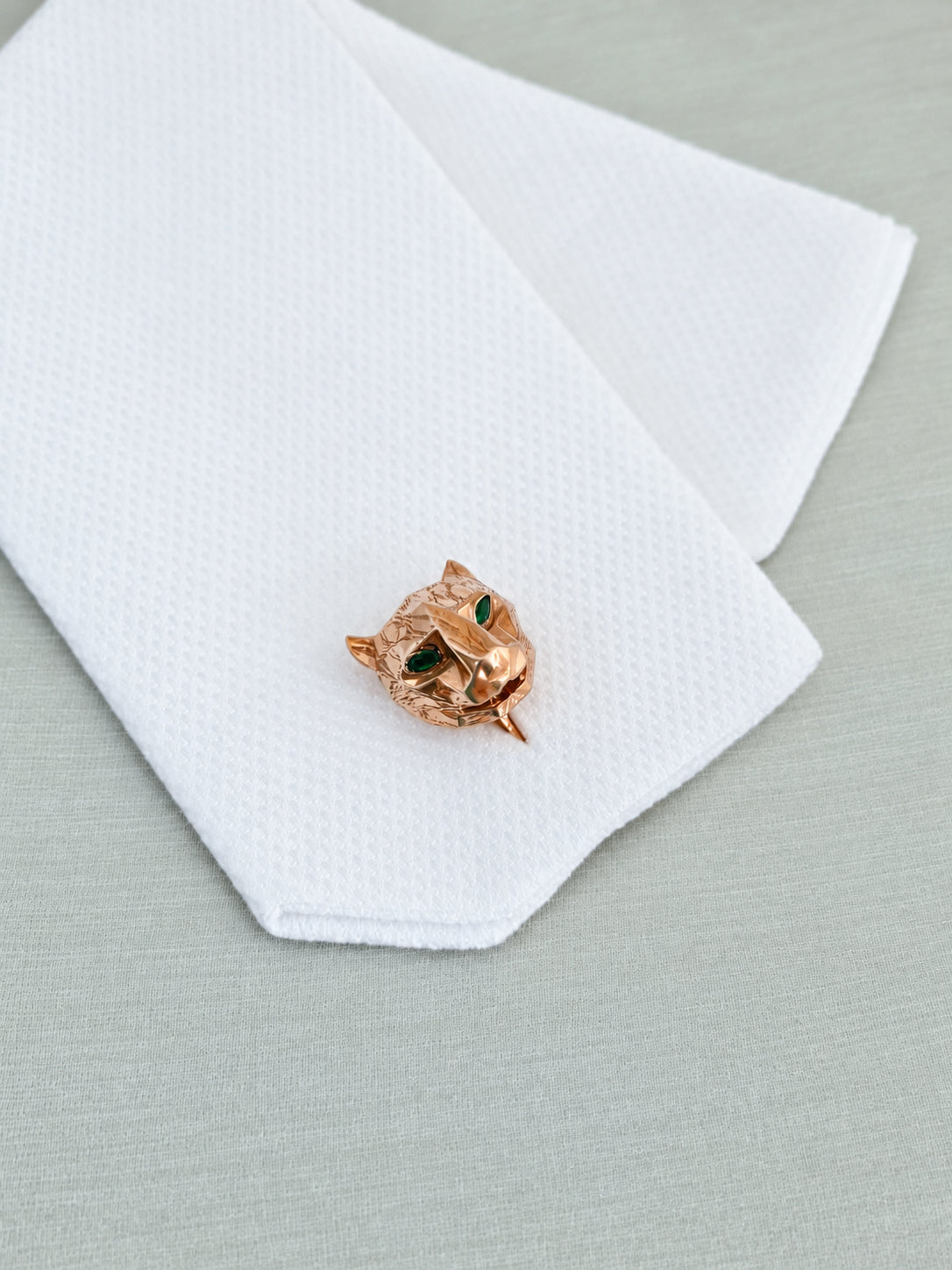Panther cufflinks for men in 925 sterling silver